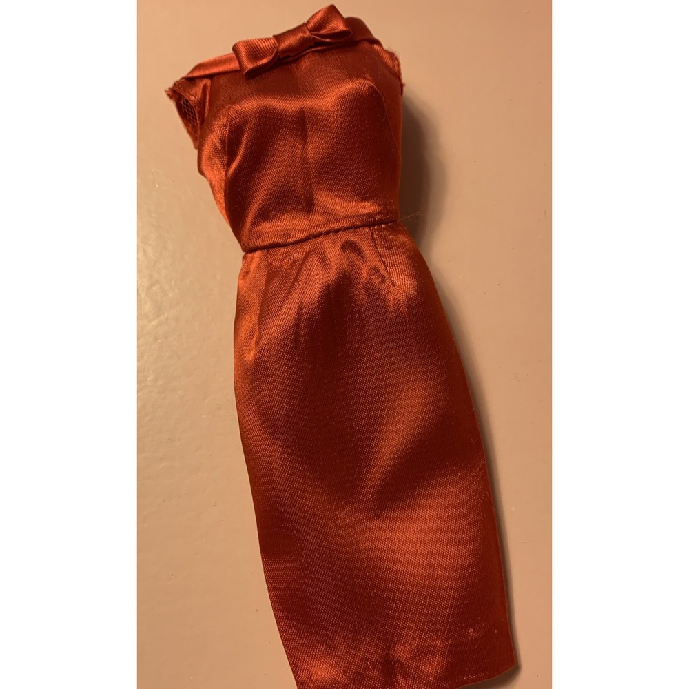 VINTAGE BARBIE  Red  SHEATH DRESS Satin